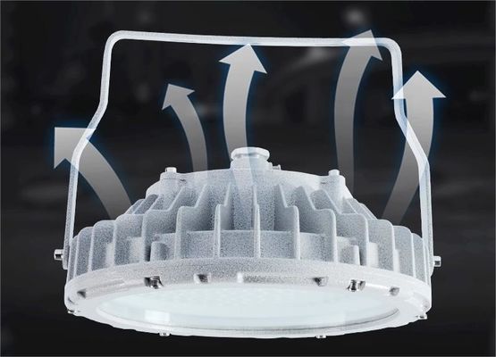 150W Alüminyum LED Patlama Kanıtlı Aydınlatma Tehlikeli Yerler için IP65 Derecesiyle Yüksek Körfez Aygıtı