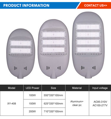 130-140LM/W IP65 Su Geçirmez LED Sokak Lambası Isı Dağılım Teknolojisi