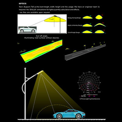 Ayarlanabilir LED Sokak Lambası 50W - 200W IP66 Su Geçirmez, Otoyol ve Bahçe Aydınlatması için SMD LED Teknolojisi ile