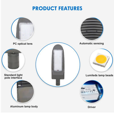 SMD 3030 IP66 3000K - 6500K Yüksek Lümenli Ledli Sokak Lambası Otopark ve Otoyol İçin