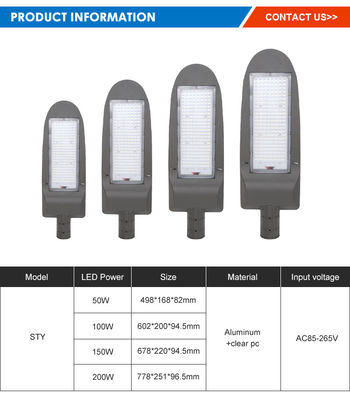 SMD 3030 IP66 3000K - 6500K Yüksek Lümenli Ledli Sokak Lambası Otopark ve Otoyol İçin