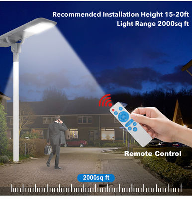 SMD5054 3000-8000K IP65 Su Geçirmez Güneş Enerjili LED Sokak Lambası 6V Polikristal