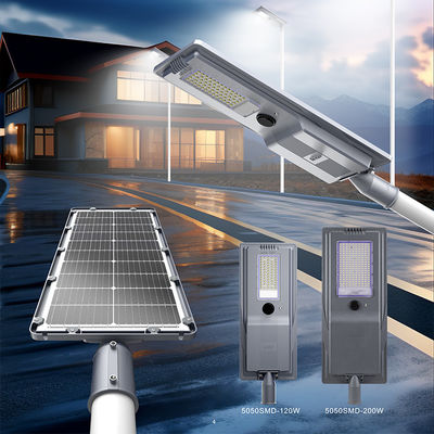 IP65 Su geçirmez Ölçme Alüminyum 400W/600W Dış Yol Işıklandırması için All-in-One LED Güneş Sokak Işığı