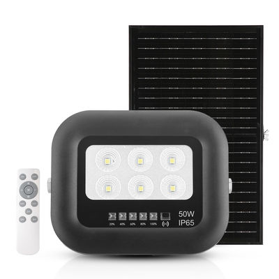 Dış Işıklama Siyah ABS Güneş Işığı Uzaktan Kumanda 50w LED Güneş Fırtına Işığı