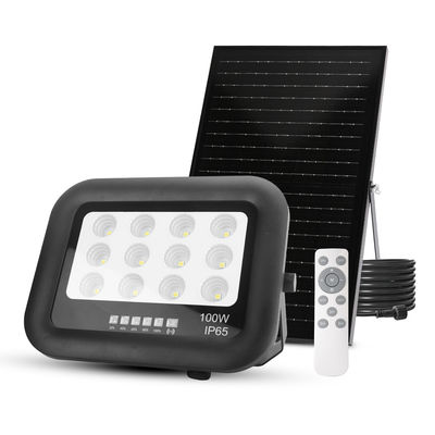 Dış Bahçe Ip65 ABS Tempered Glass Solar Lamp Floodlight 100w Led Solar Flood Light