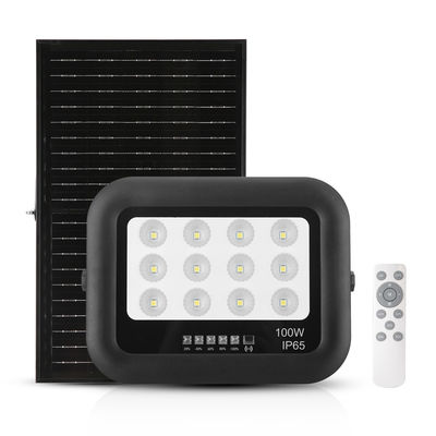 Dış Bahçe Ip65 ABS Tempered Glass Solar Lamp Floodlight 100w Led Solar Flood Light
