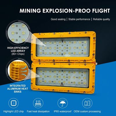 LUMILEDS LM-80 600W LED Explosion Proof Flood Light ATEX Ex db mb IIb T6 72000LM IP65 Large Area Hazardous Lighting