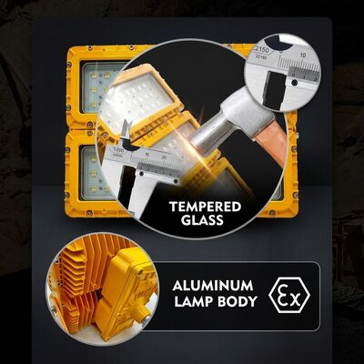 Çoklu Montajlı 600W LED Patlama Dayanıklı Sel Işığı 6 Yönlü Bracket LUMILEDS LM-80 ATEX IIb T6 IP65 Tavan Boom Duvar Montajı