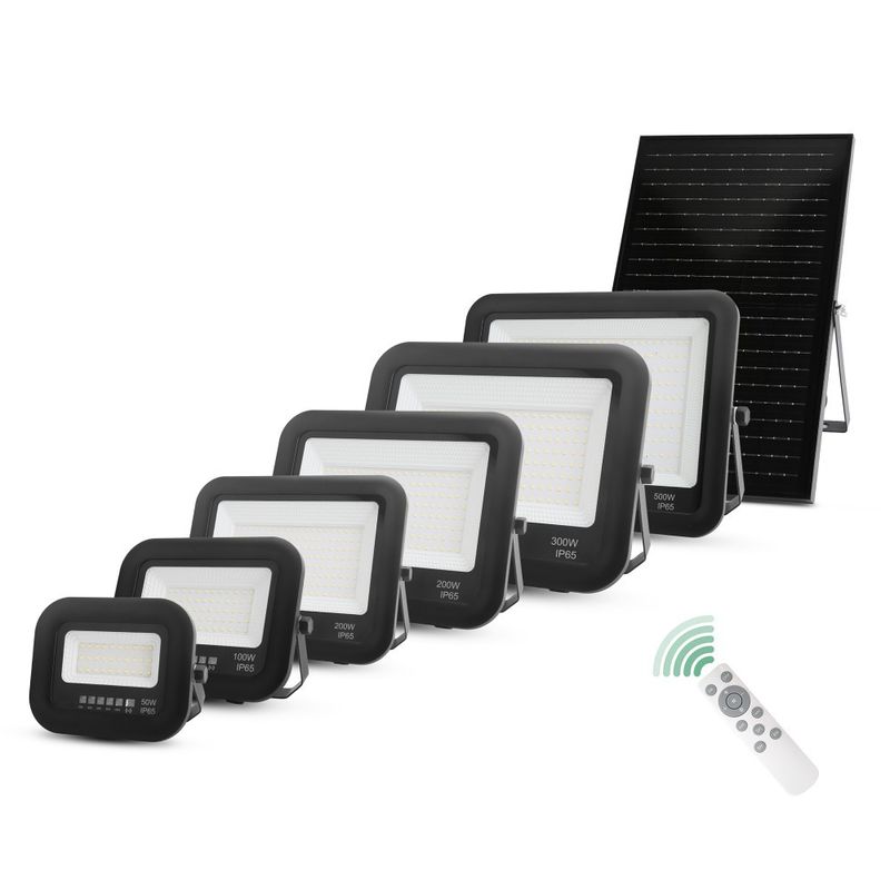 Yüksek Lumen Dış Güneş Bahçesi Işığı Ip65 Kontrol Alüminyum Güneş LED Sel Işığı