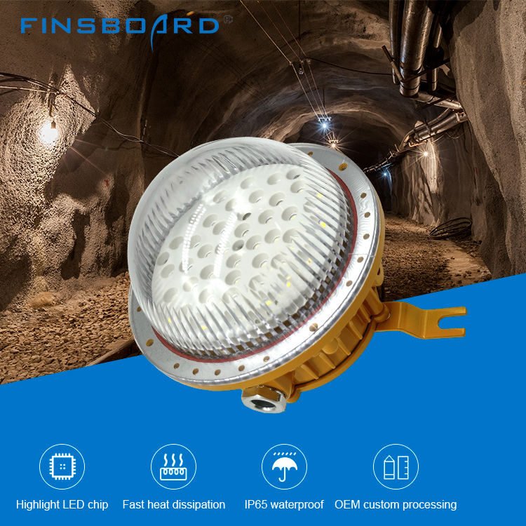 Tehlikeli Alanlar için IP65 Alüminyum Alaşımlı LED Patlamaya Dayanıklı Lamba 50W-150W