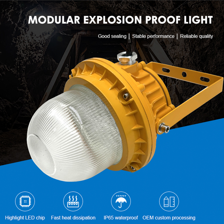 Yüksek Parlaklık Yüksek Tavan Işığı Alüminyum Temperli Cam 50w 100w 150w Led Patlamaya Dayanıklı Işık