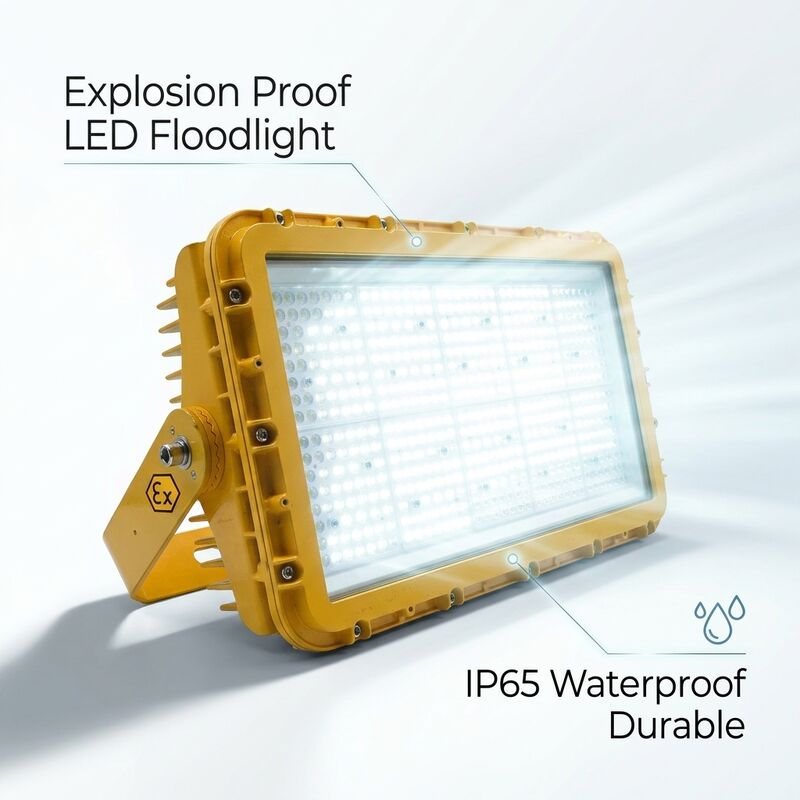600W Patlama Kanıtlı LED Sel Işığı IECEx Kompakt Yüksek Nitelikli Denizci Offshore 72000lm IP67 Bakır Özgür Alüminyum Alaşımı