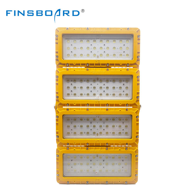 600W LED Patlama Güvenli Sel Işığı 15° Ultra-Kısım Helideck Helikopter CAP 437 IECEx IP66 Die-Cast Alüminyum ADC12