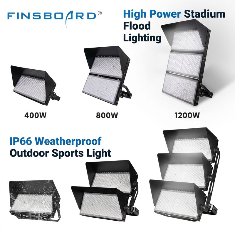 500W Energy-Efficient IP66 Waterproof LED Stadium Light for Tournament Match Broadcasting 5700K