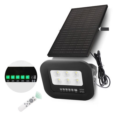 50 Watt LED Güneş Işığı IP65 Tüm Siyah Monocrystalline Silikon Güneş Paneli