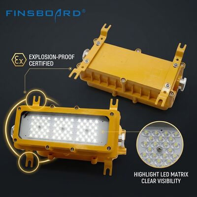 IP65 Hava Koşullarına Dayanıklı 600W LED Patlamaya Dayanıklı Işık LUMILEDS LM-80 ATEX Ex db mb IIb T6 -40C/60C Tehlikeli Alan Armatürü